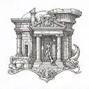 roman times, architecture, gladiator tattoo design idea