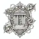 roman times, architecture, gladiator tattoo design idea