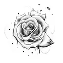 knife and roses tattoo design idea