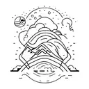 Heartbeat with writing underneath this too shall pass tattoo design idea