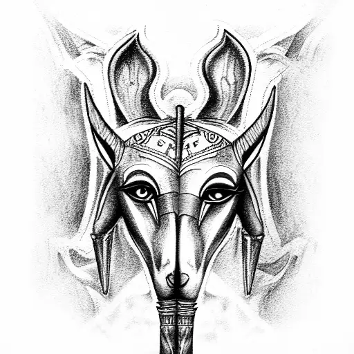 anubis and libra  tattoo design idea