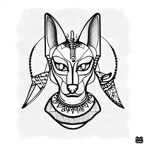 anubis and libra  tattoo design idea