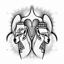 anubis and libra  tattoo design idea