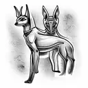 anubis and libra  tattoo design idea