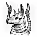 anubis and libra  tattoo design idea
