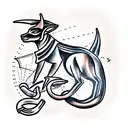 anubis and libra  tattoo design idea