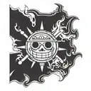 One Piece Sun Pirates emblem tattoo design idea