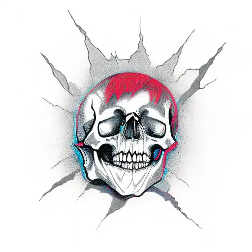 vampire skull tattoo design idea
