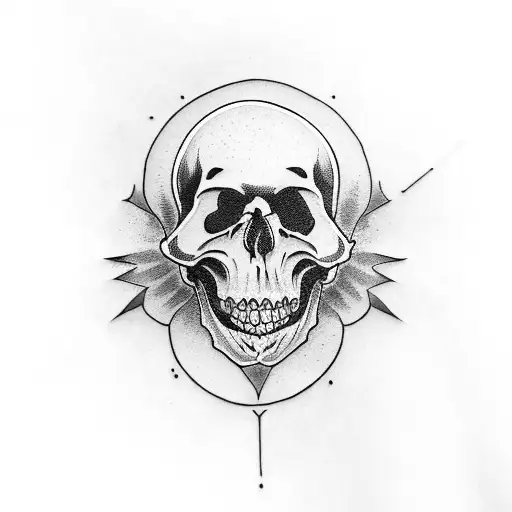 vampire skull tattoo design idea