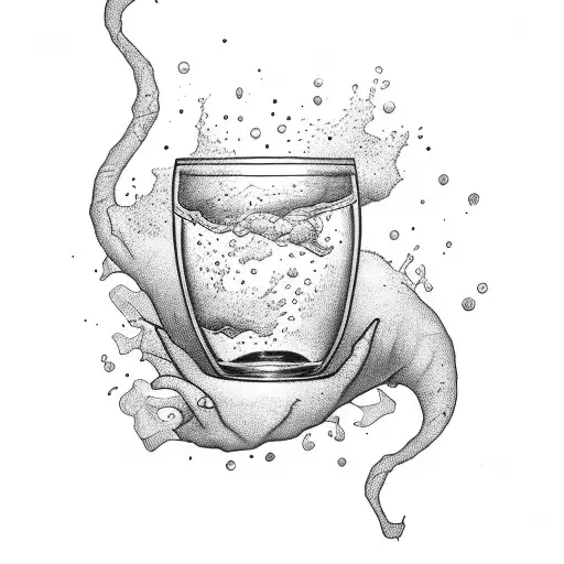 half full glass wit the text always half full  tattoo design idea