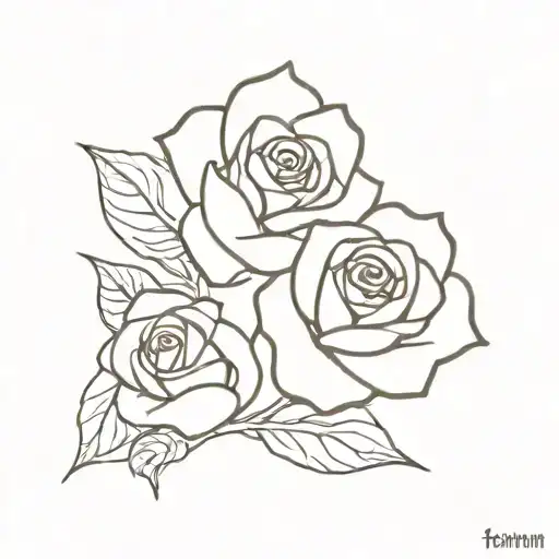 Rose and Ashwin tattoo design idea