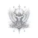 archangel uriel sleeve tattoo design idea