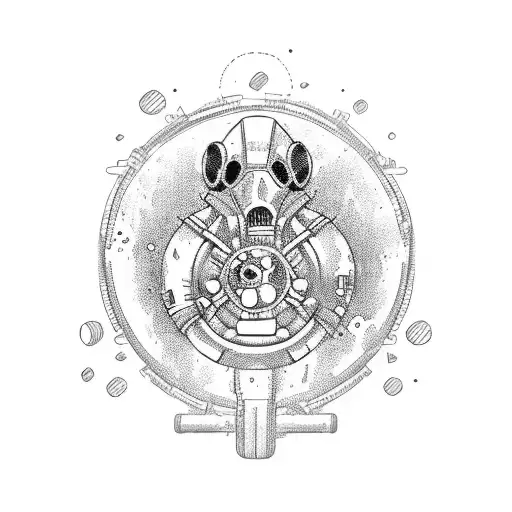 Hazmat Suit junk tattoo design idea