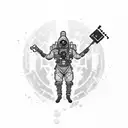 Hazmat Suit junk tattoo design idea