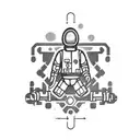 Hazmat Suit junk tattoo design idea