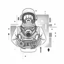 Hazmat Suit junk tattoo design idea