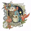Ghibli  tattoo design idea