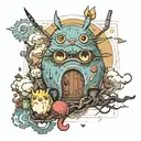 Ghibli  tattoo design idea