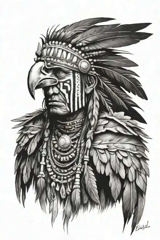 crow warrior tonto  tattoo design idea