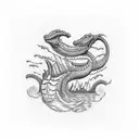 Loch Ness monster tattoo design idea