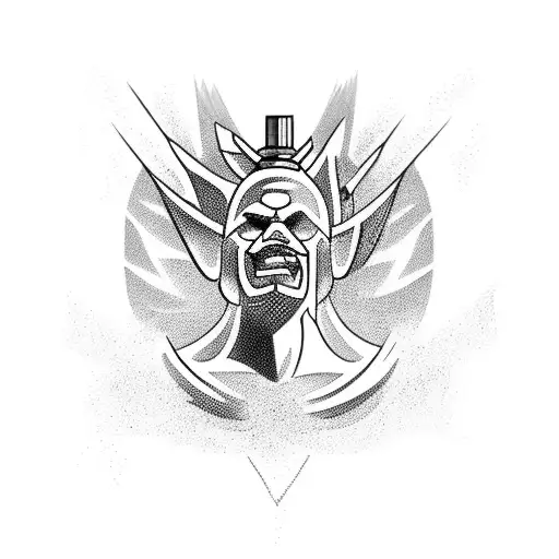 Hephaestus working forge tattoo design idea