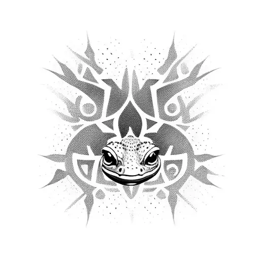 gecko tattoo design idea