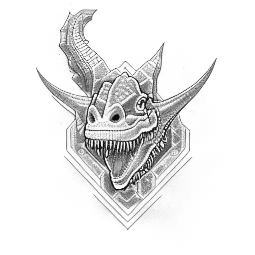 Dino  tattoo design idea
