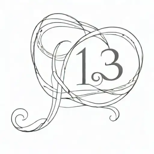 number 13 tattoo design idea