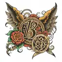 number 13 tattoo design idea