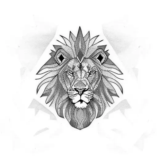 lion rasta color tattoo design idea