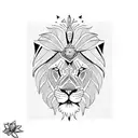 lion rasta  tattoo design idea