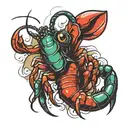 crawfish tattoo design idea