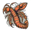 crawfish tattoo design idea
