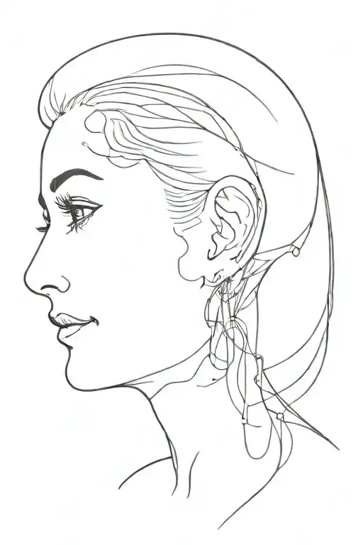 hearing loss using surrealistic imagery tattoo design idea