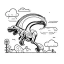 A T-Rex in a wheelchair tattoo design idea