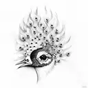 peacock sin of pride tattoo design idea