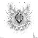 peacock sin of pride tattoo design idea