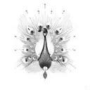 peacock sin of pride tattoo design idea