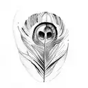 peacock feather sin of pride tattoo design idea