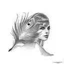 peacock feather sin of pride tattoo design idea