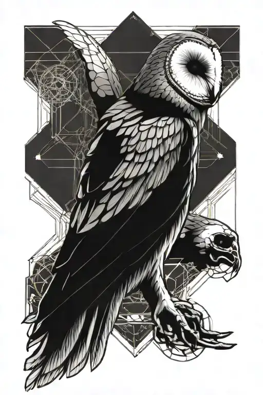 barn owl's skeleton flying position forearm tattoo tattoo design idea