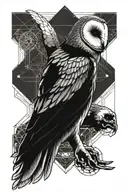 barn owl's skeleton flying position forearm tattoo tattoo design idea