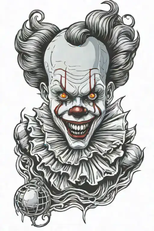pennywise tattoo design idea