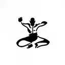 Kung fu pose tattoo design idea