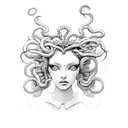 plus size  medusa tattoo design idea