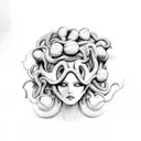 plus size  medusa tattoo design idea