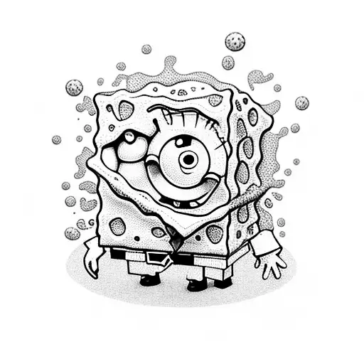 spongebob tattoo design idea