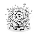 spongebob tattoo design idea