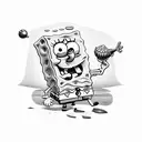 spongebob tattoo design idea