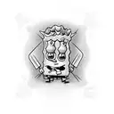 spongebob tattoo design idea